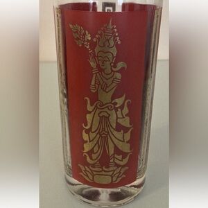 Set of 2 1960 vintage glass set